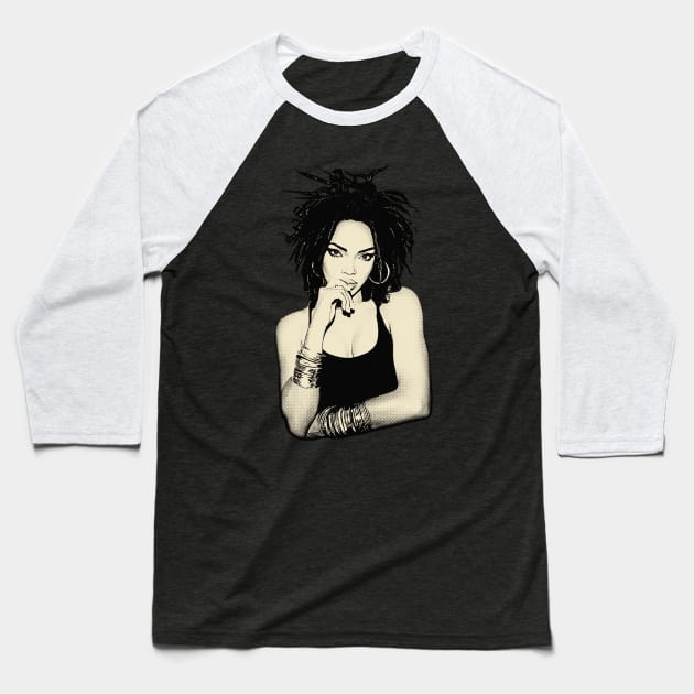 The Miseducation of Lauryn Hill Vintage Halftone Style Baseball T-Shirt by Mr.FansArt